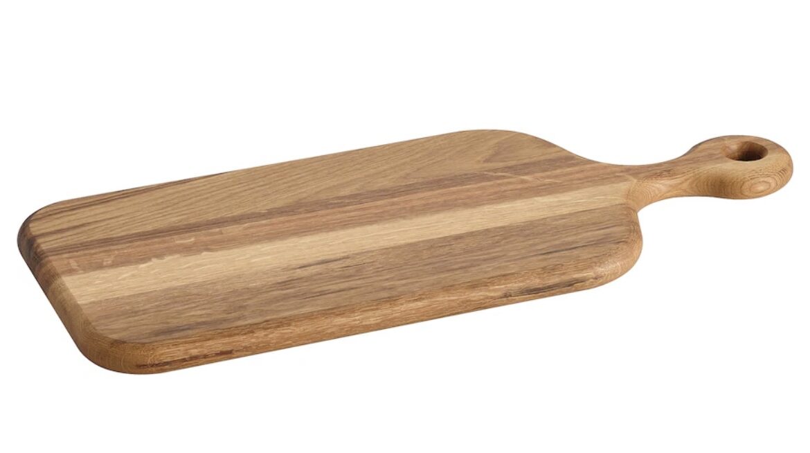 Serveerplank hout rond handvat